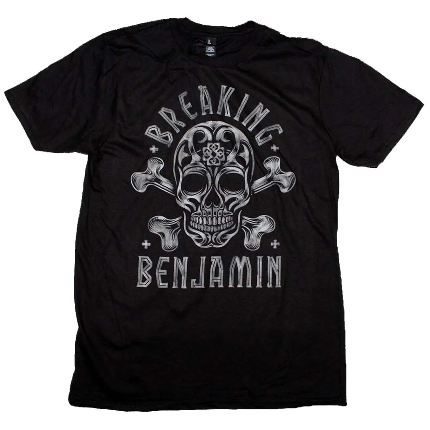 Breaking Benjamin T Shirt | Breaking Benjamin Crossbone Skull T-Shirt