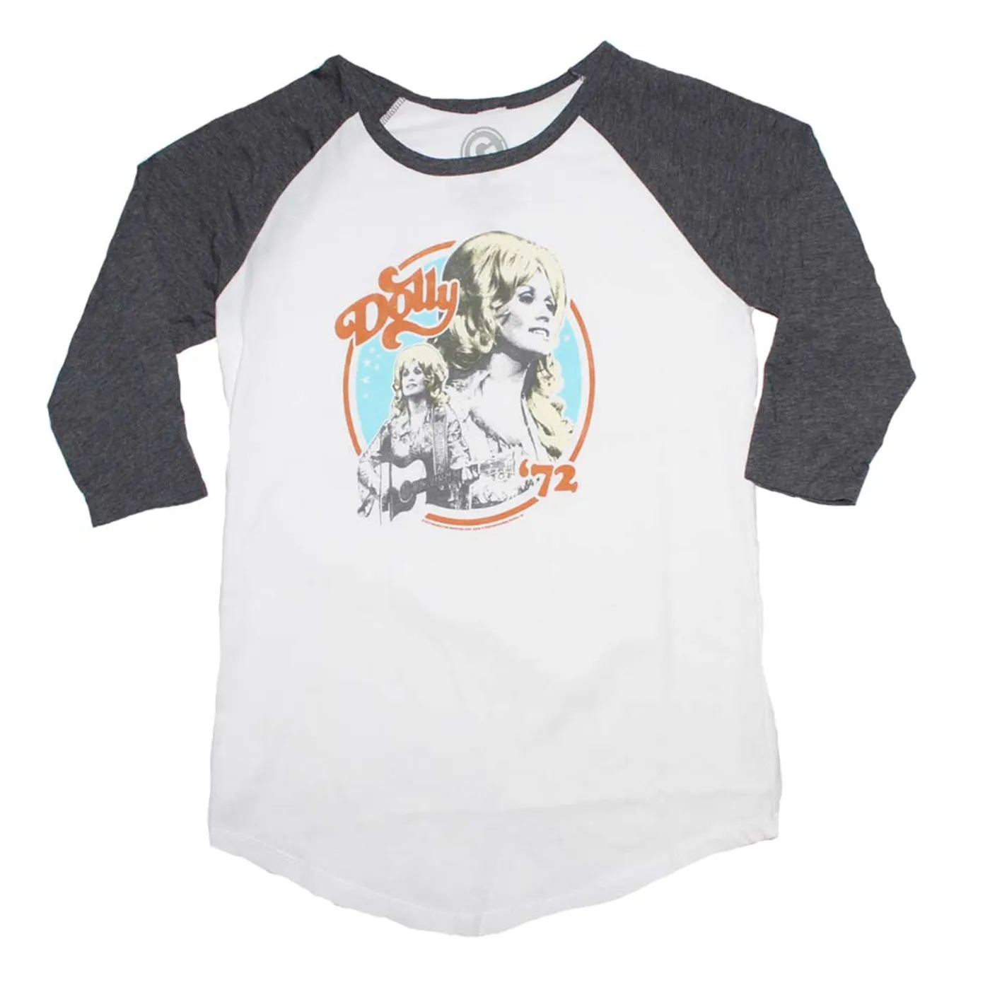 Dolly Parton T Shirt | Dolly Parton Dolly 72 Juniors Raglan Sleeve Tee