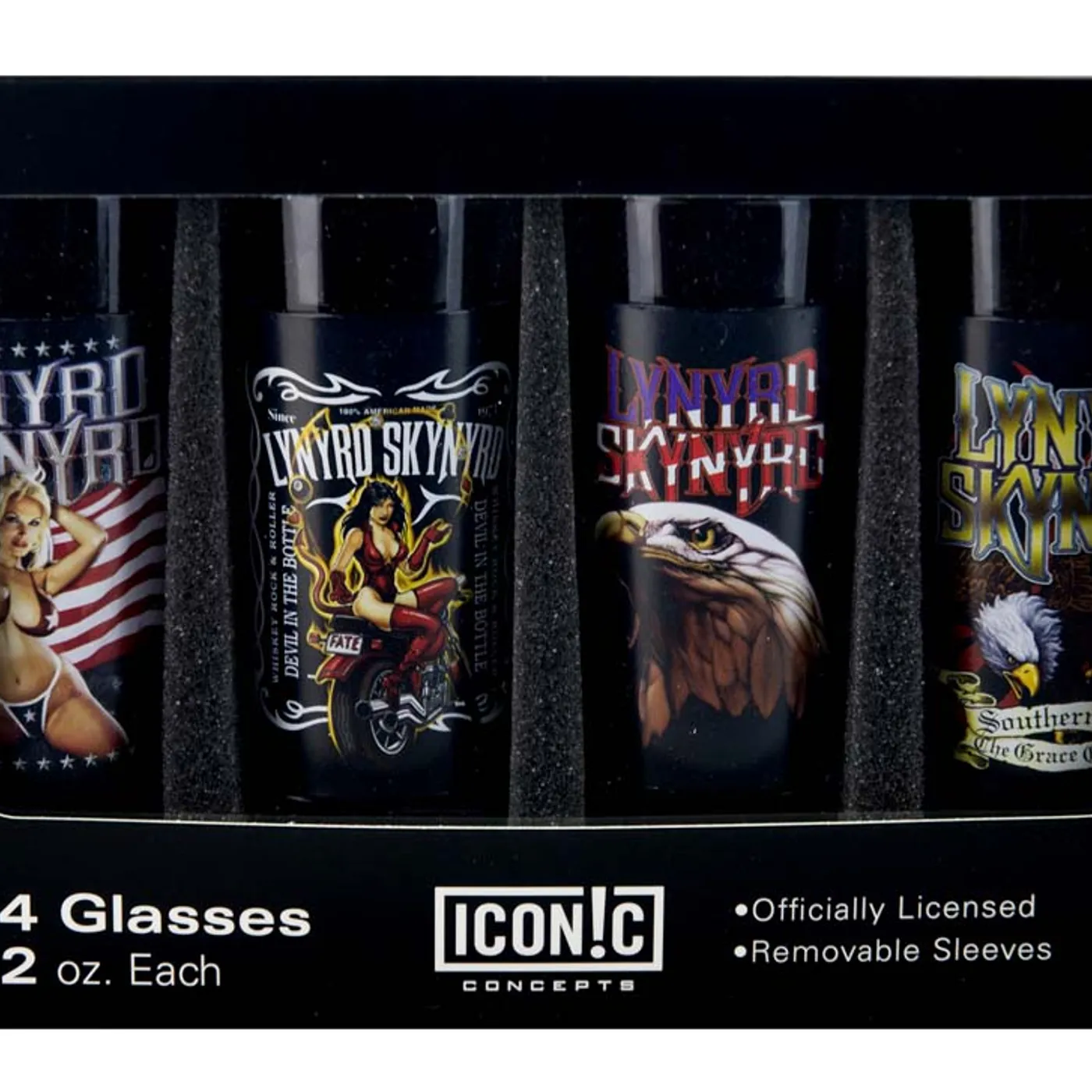 Lynyrd Skynyrd Shot Glasses Set (4 Pack)