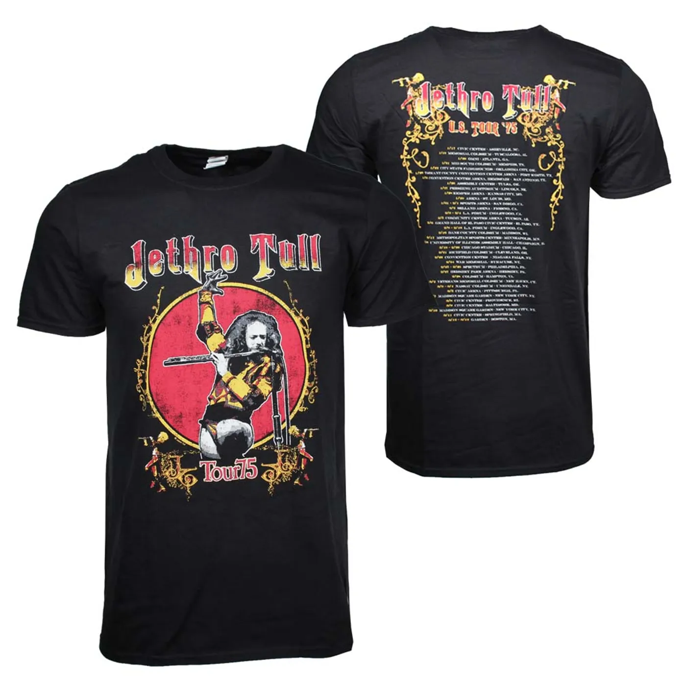 Jethro Tull T Shirt | Jethro Tull Tour 75 T-Shirt