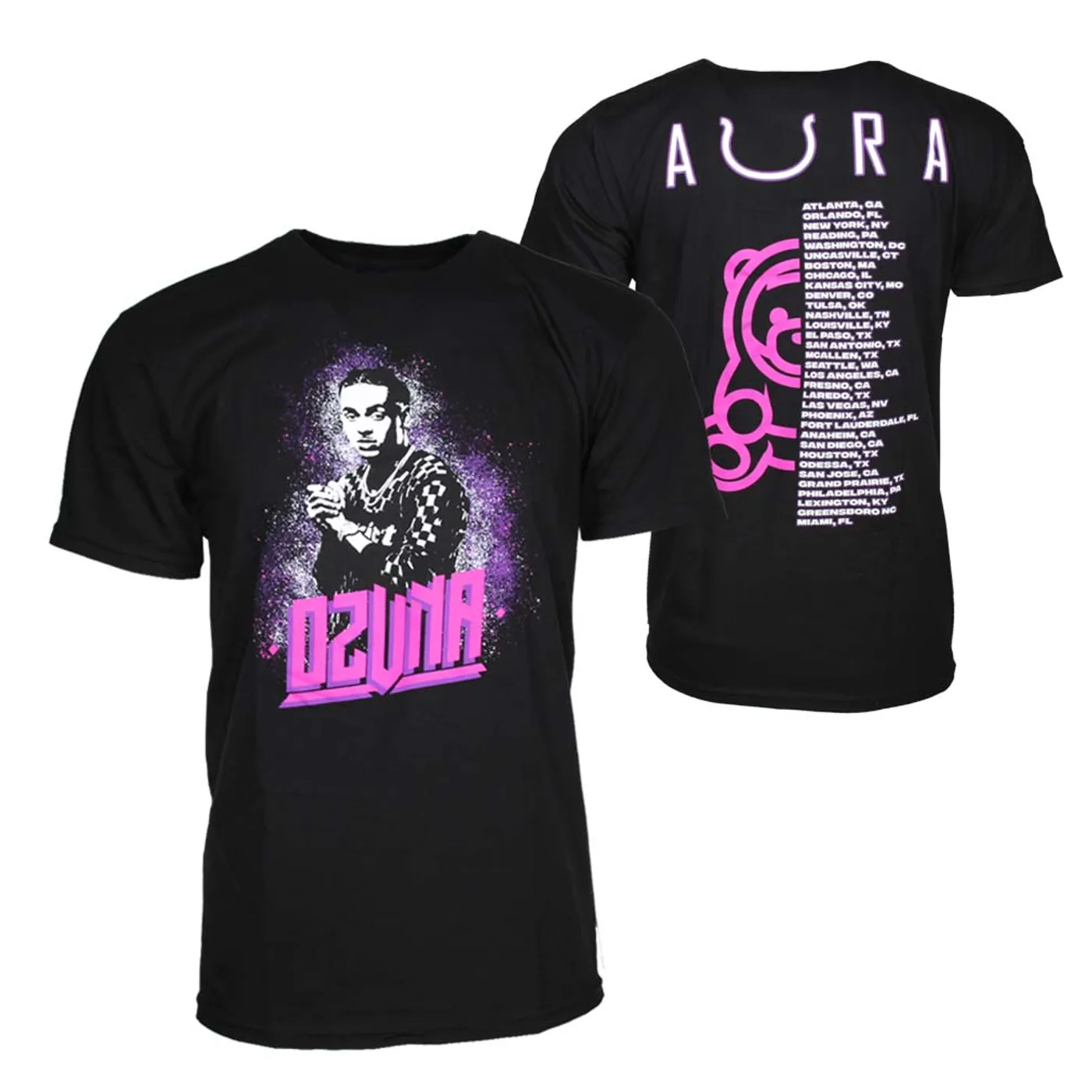 Ozuna T Shirt | Ozuna Aura Tour Black T-Shirt
