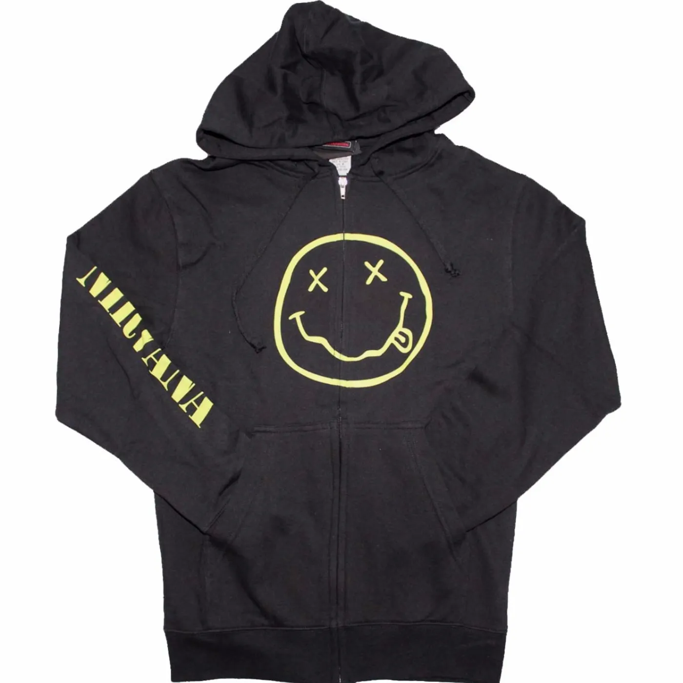 Nirvana Smile Discharge Zip Hoodie Sweatshirt