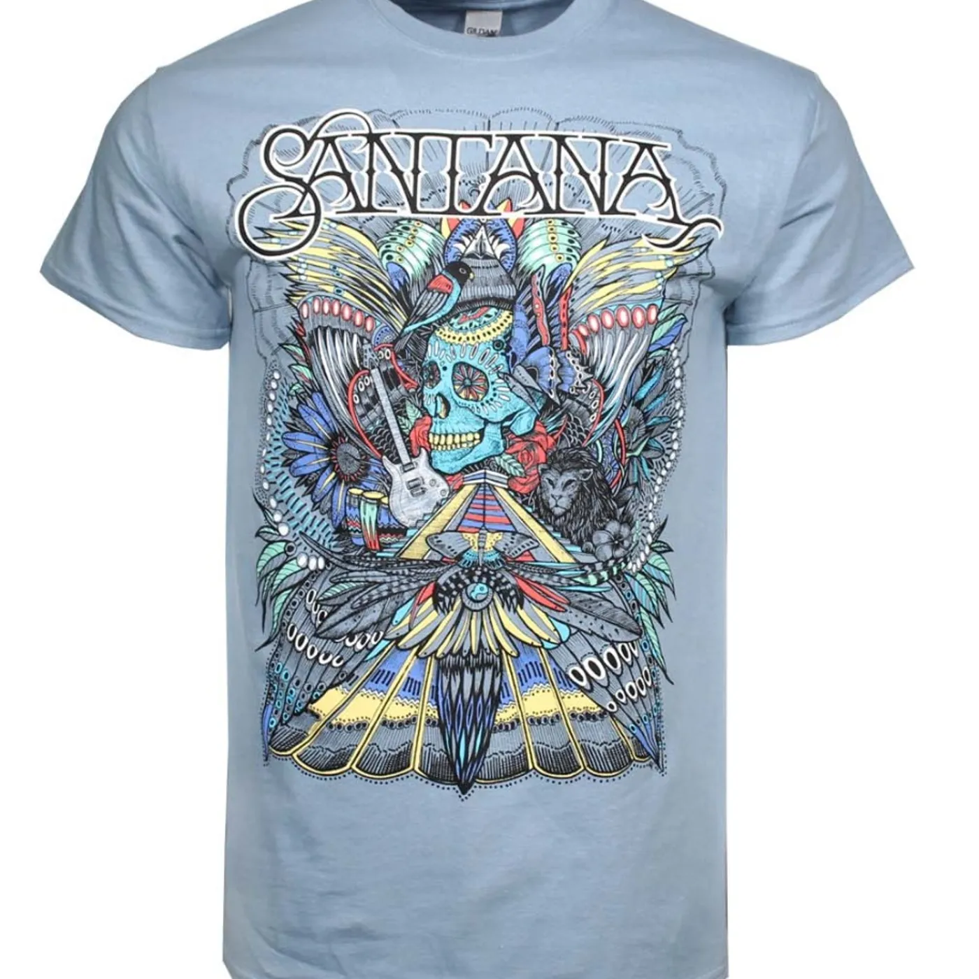 Carlos Santana T Shirt | Santana Folk Skull T-Shirt