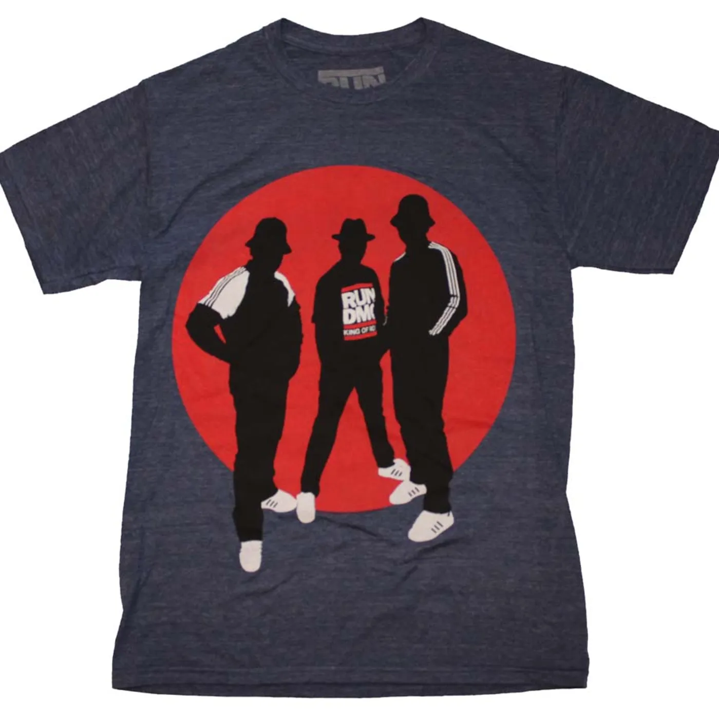 RUN DMC T Shirt | Run DMC Silhouette Circle Tri-Blend T-Shirt