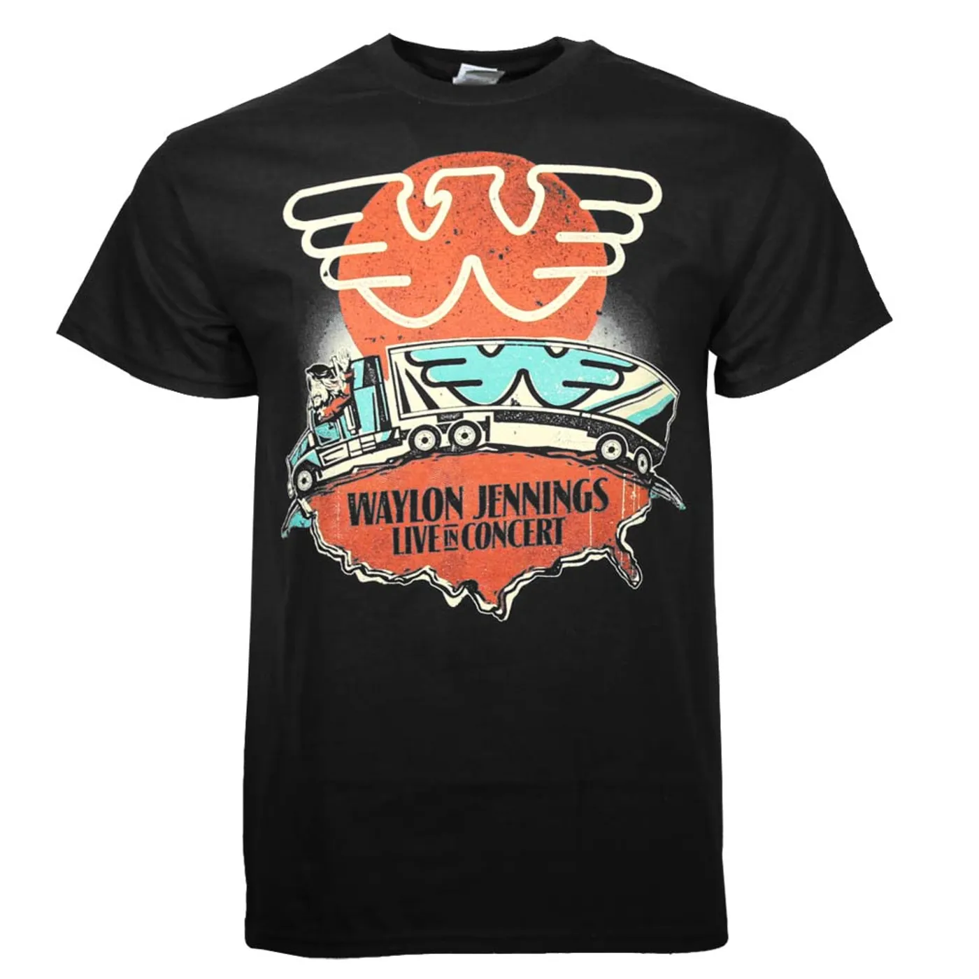 Waylon Jennings T Shirt | Waylon Jennings Live T-Shirt
