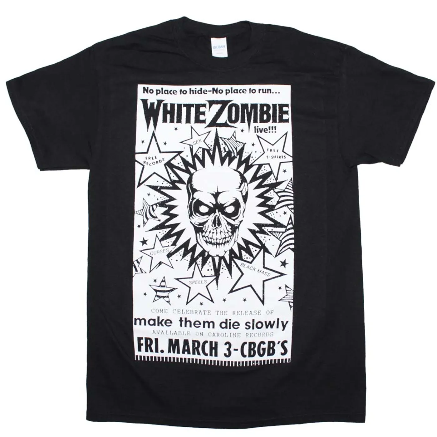 White Zombie T Shirt | White Zombie CBGB Poster T-Shirt