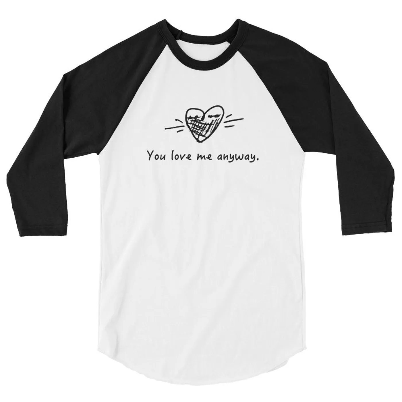 Sidewalk Prophets You Love Me Anyway Heart Raglan (premium)