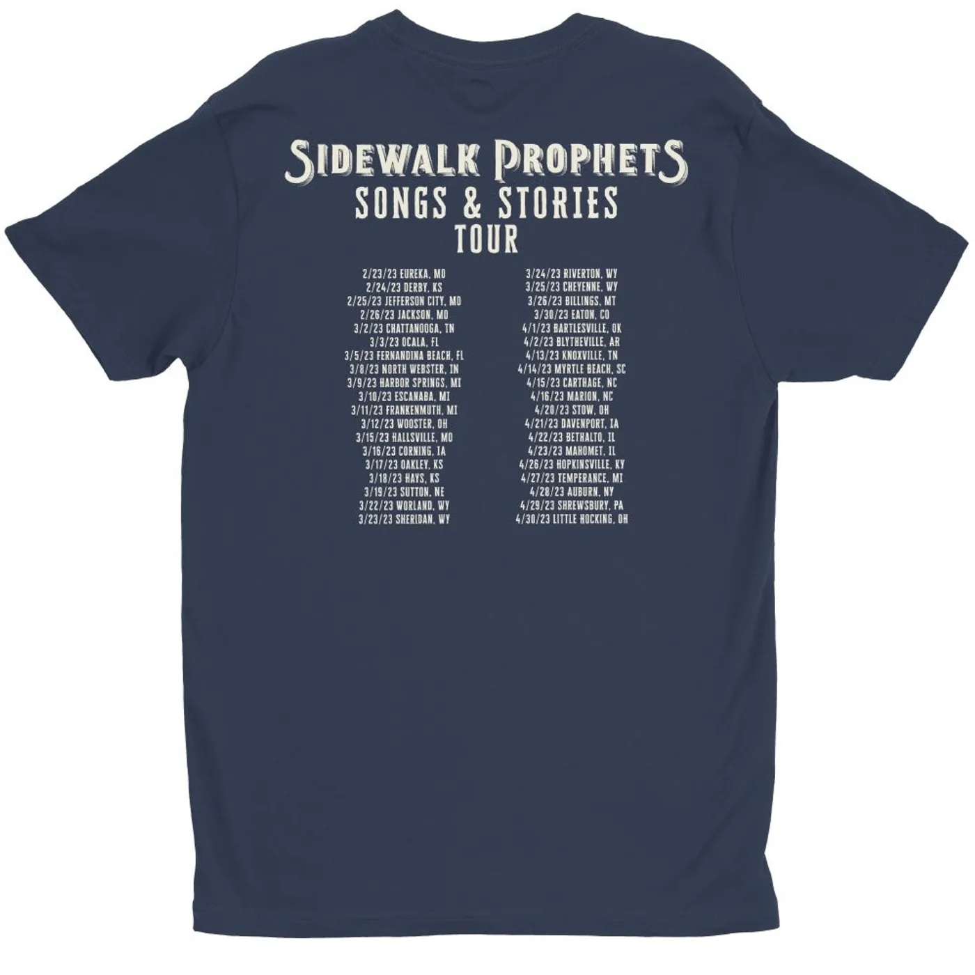 Sidewalk Prophets Songs & Stories Tour Tee (Spring 2023)