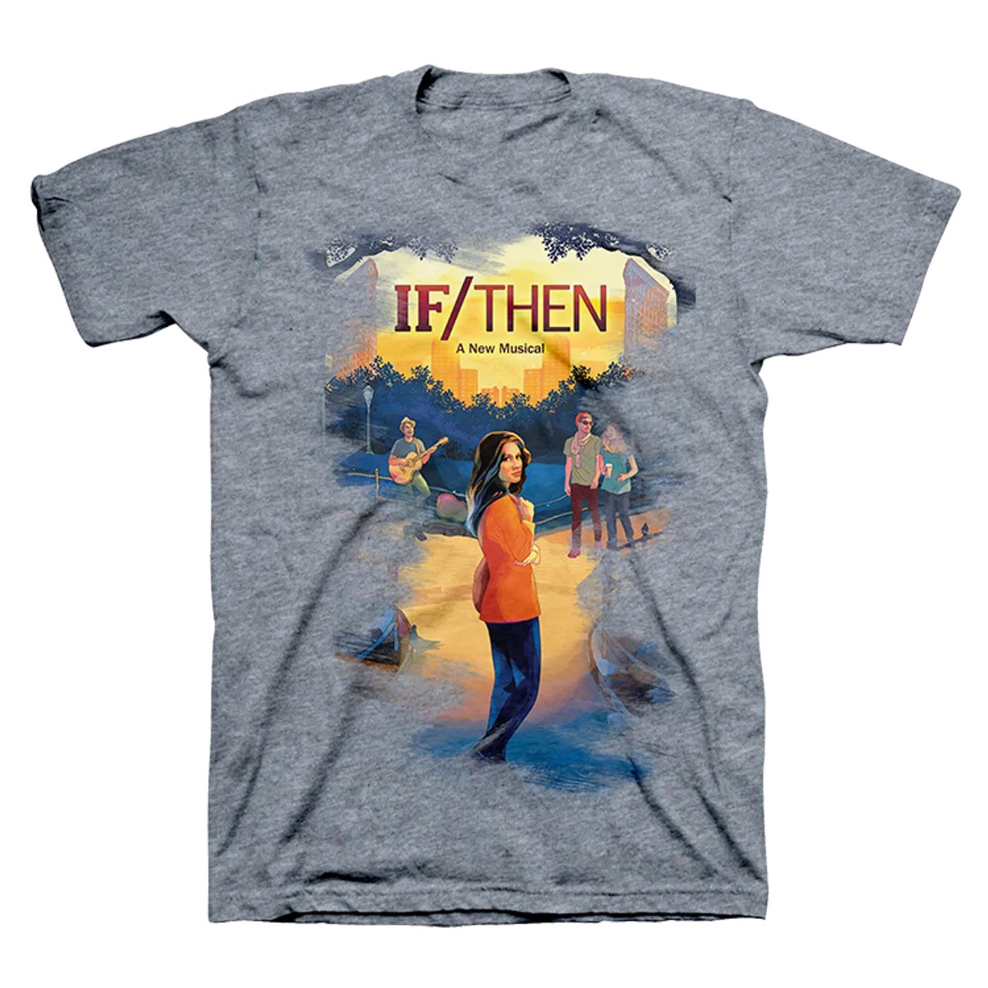 If/Then Washed Denim Logo Tee