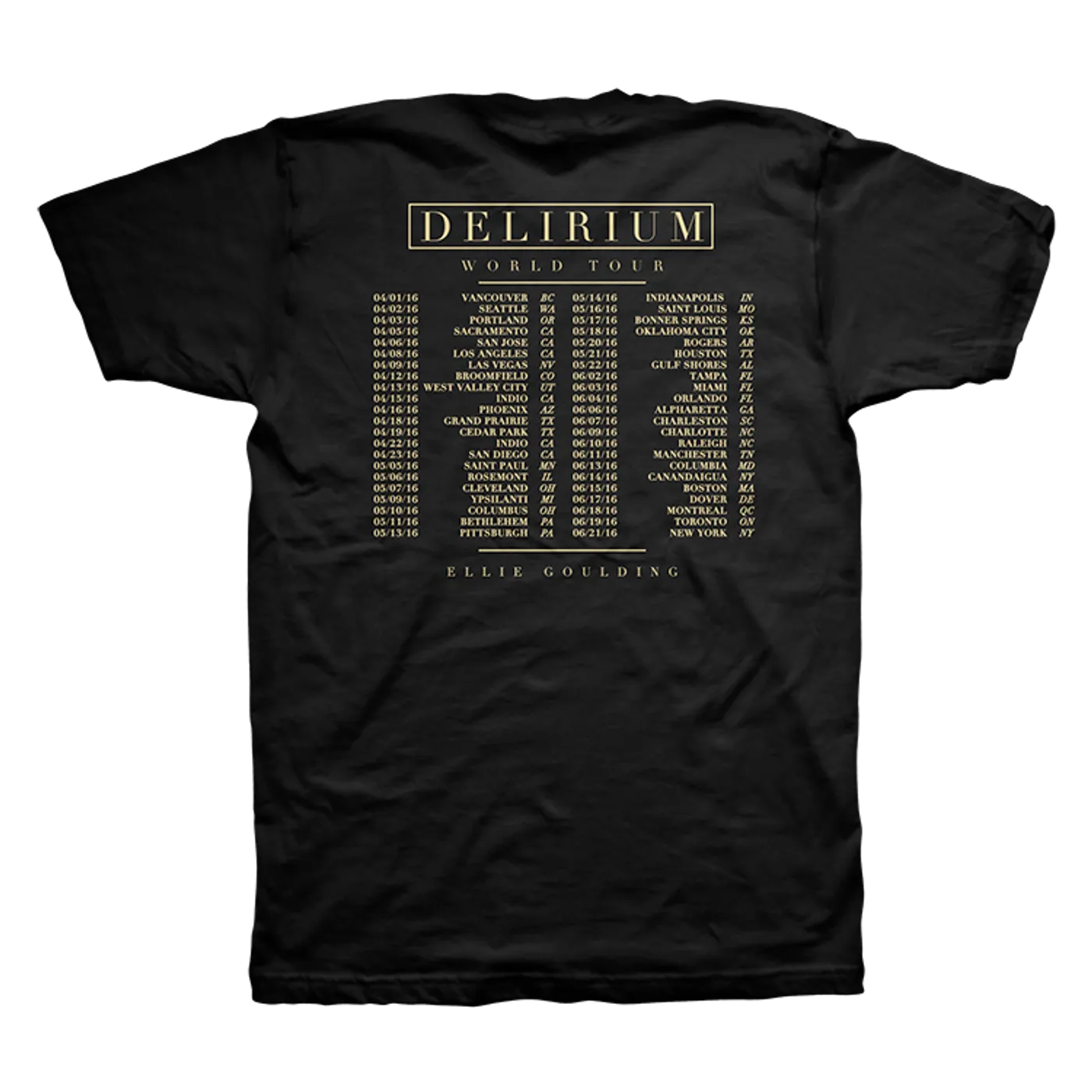 Ellie Goulding Crown N.A. Tour Tee