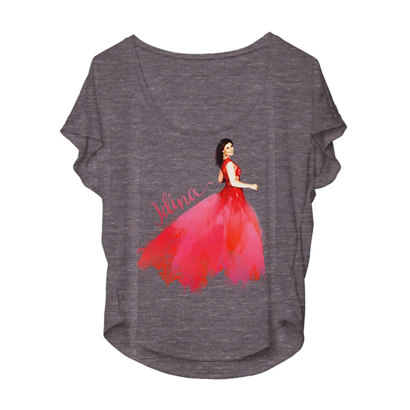 Idina Menzel Red Dress Dolman