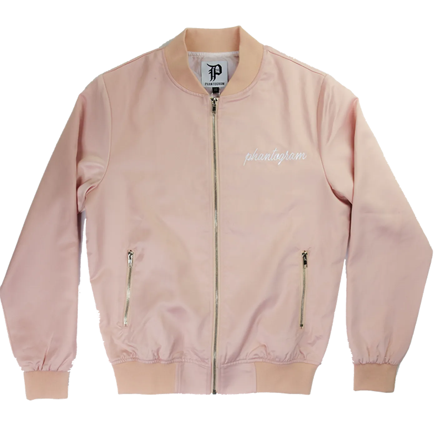 Phantogram Salmon Satin Bomber