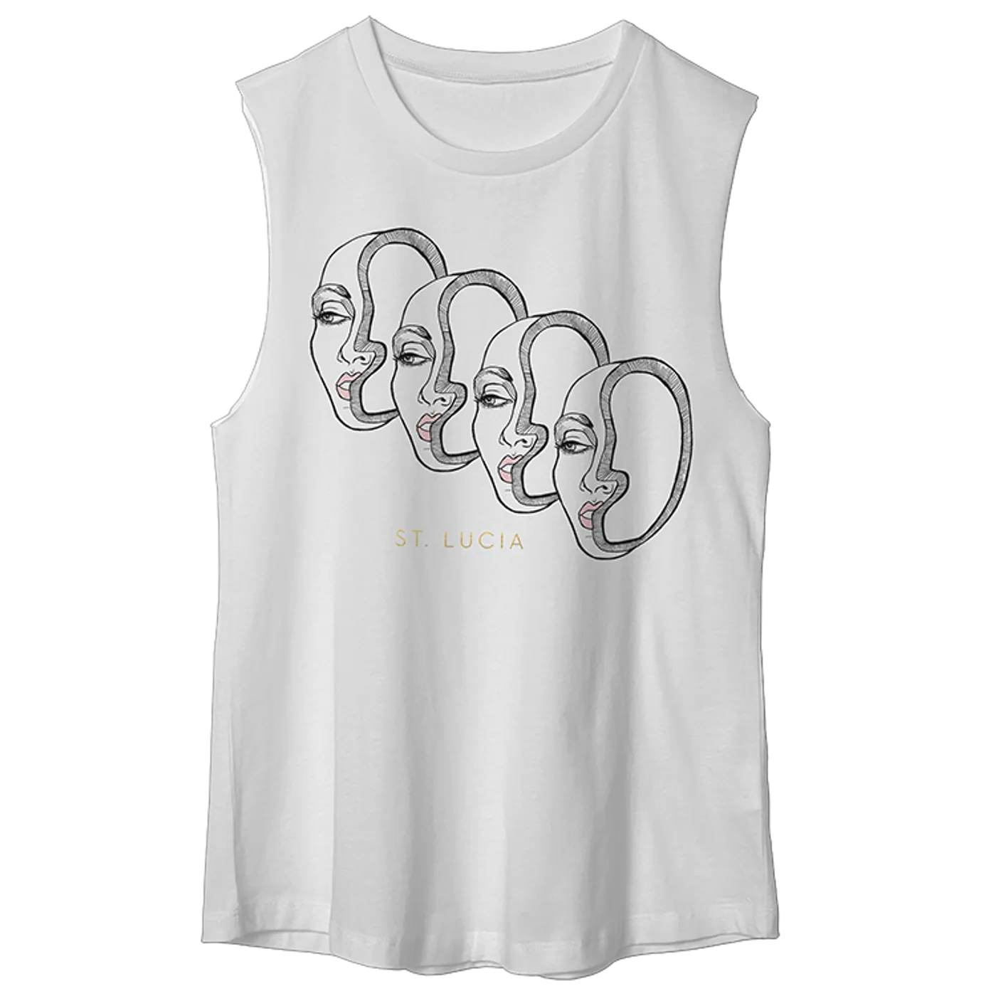 St. Lucia Gold Foil Faces Tank