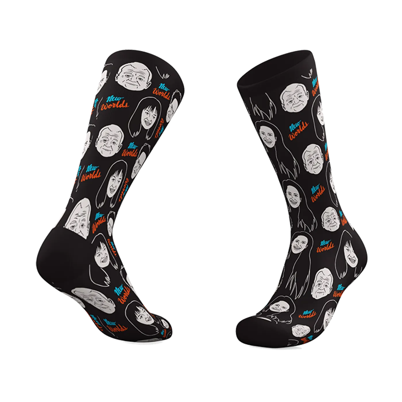 New Worlds Band Face Socks