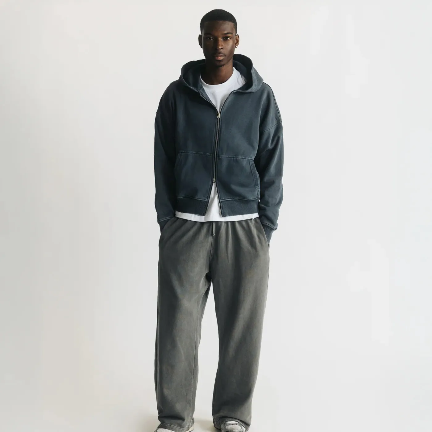 PLAZA Wide Leg Sweatpant - Vintage Grey
