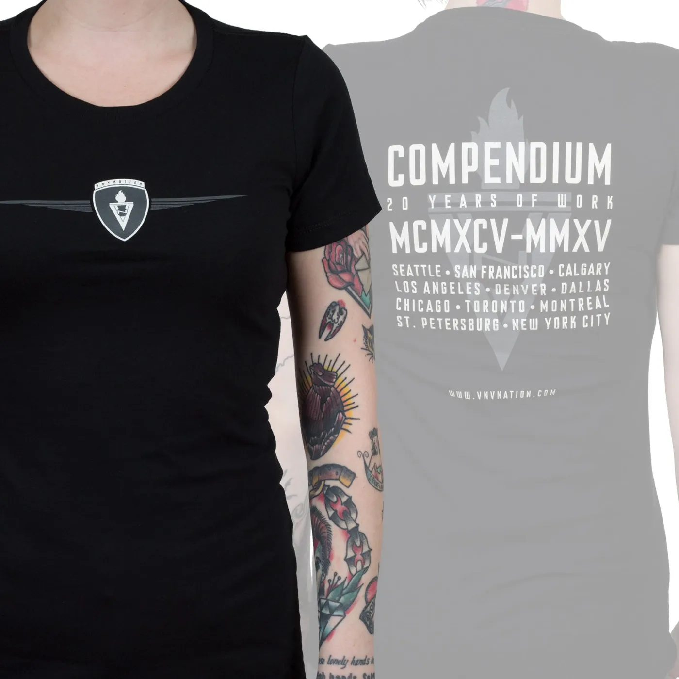 VNV Nation "Compendium" Girls T-shirt