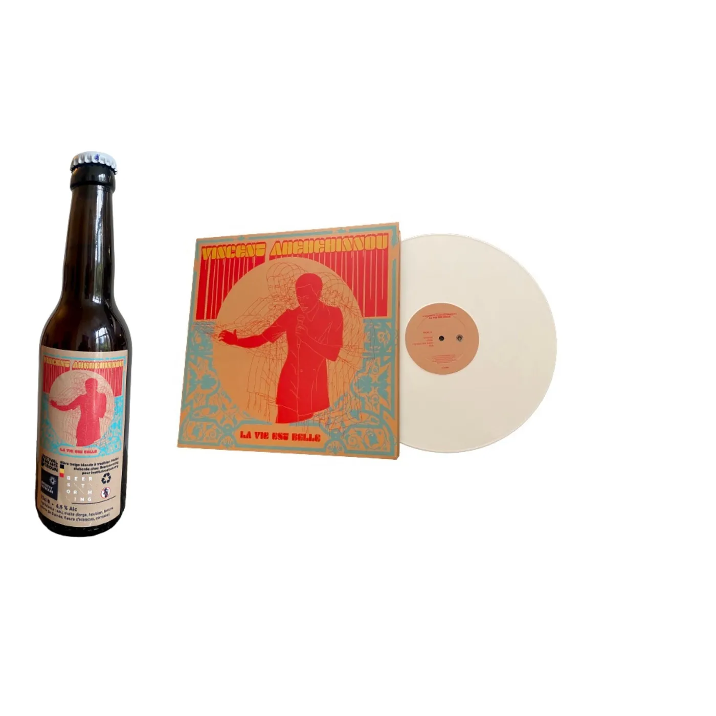 PACK 1 BIÈRE ET 1 VINYLE : LA VIE EST BELLE - VINCENT AHEHEHINNOU (33T)