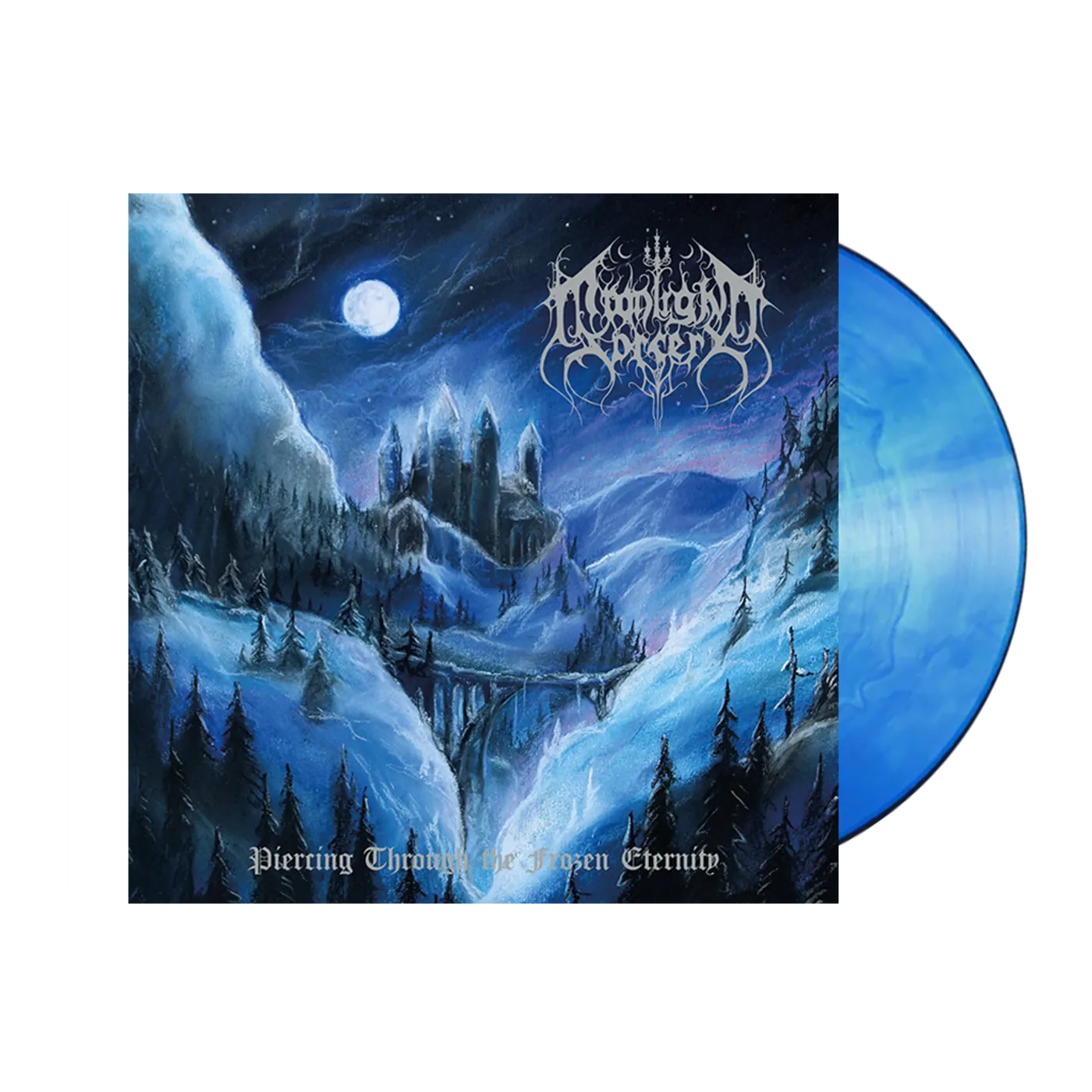  Moonlight Sorcery - Piercing Through The Frozen Eternity (White/blue Marble Vinyl EP)
