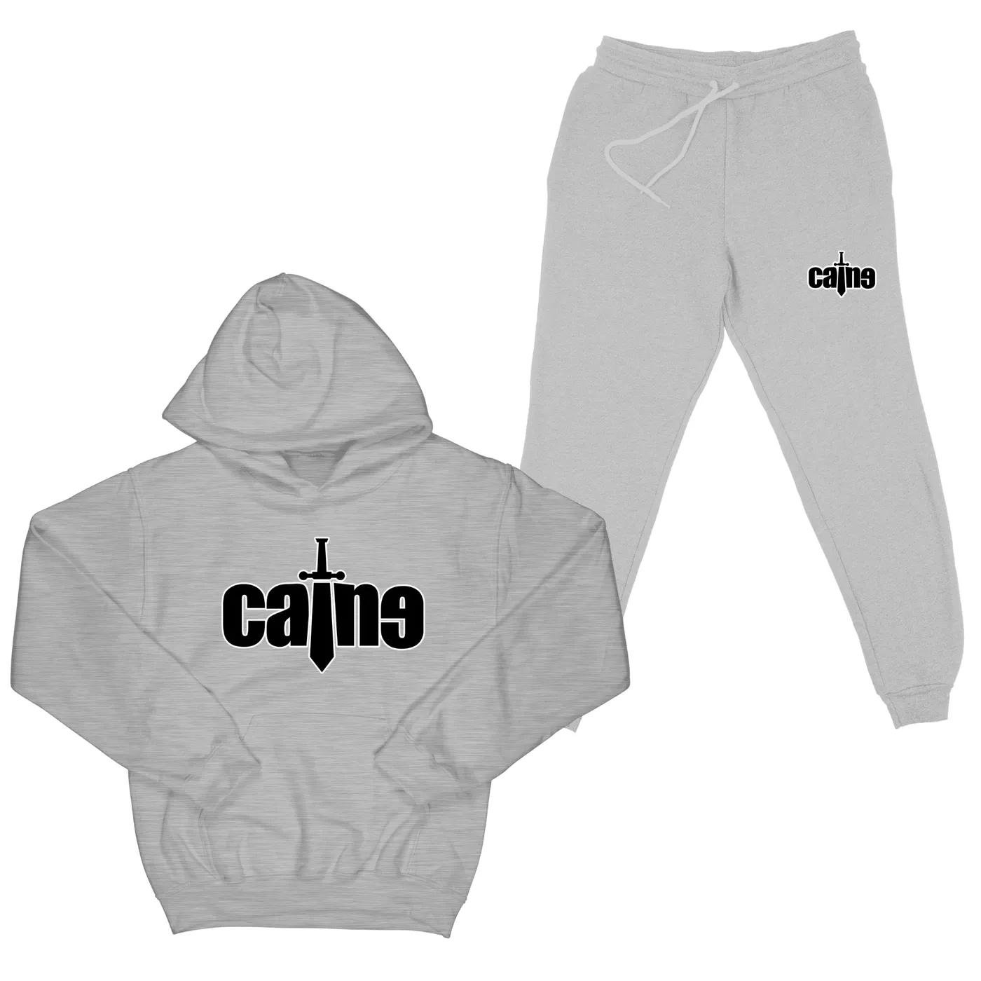 Caine Outline Sword Logo "Heather Grey" Sweatsuit