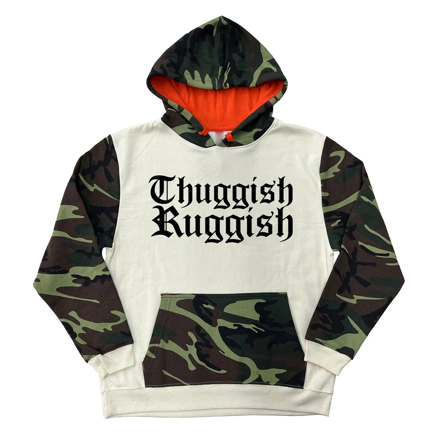 Bone Thugs-N-Harmony Thuggish Ruggish Black Logo "Green Camo/Cream" Hoodie