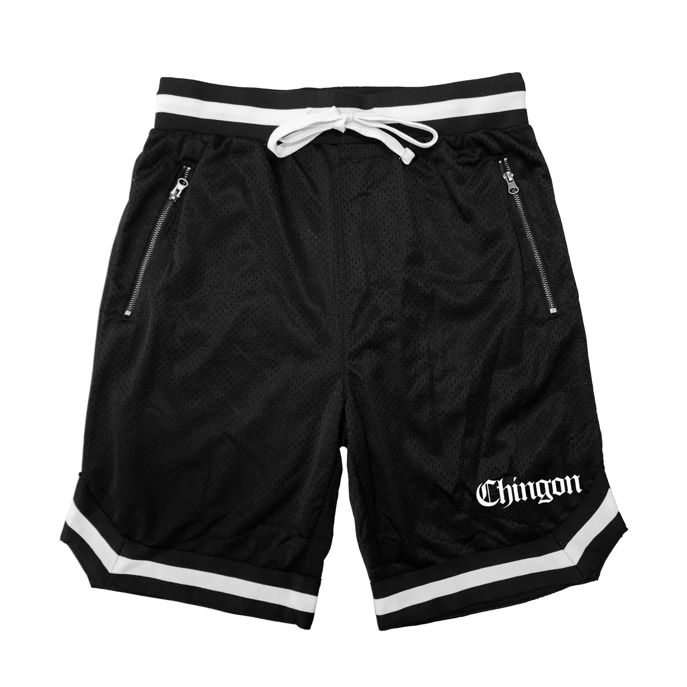 George Lopez Chingon "Small Logo" Black Mesh Shorts