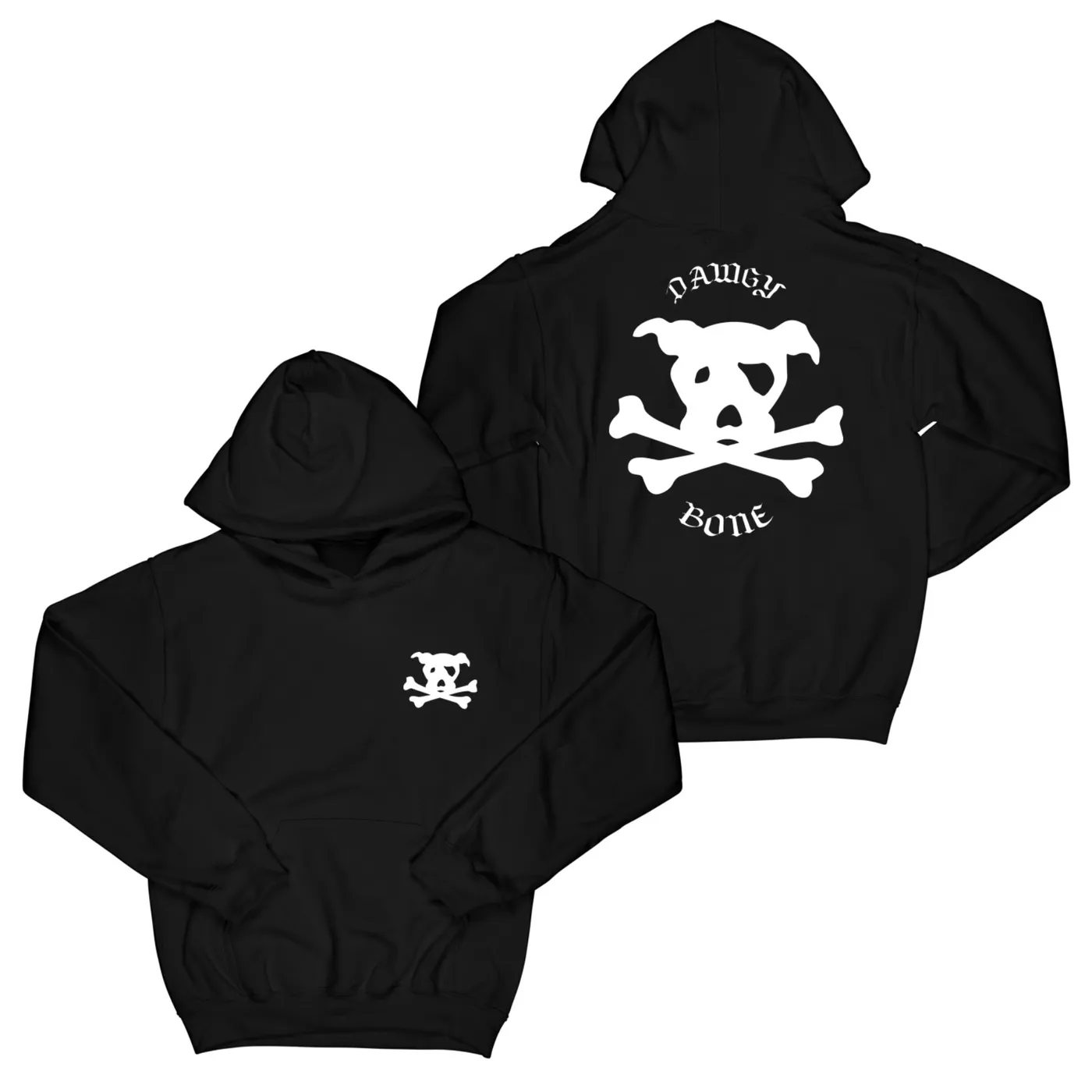 Rucci Dawgy Bone "Front / Back" Black Hoodie