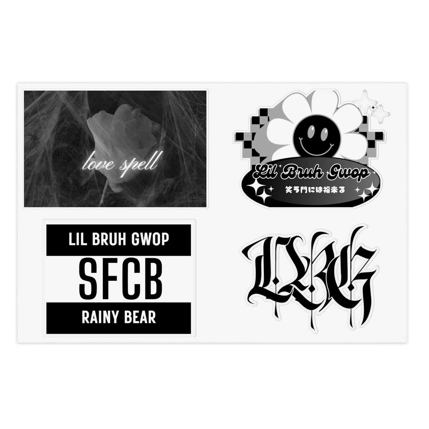 Lil Bruh Gwop STICKER SHEET 5 PACK