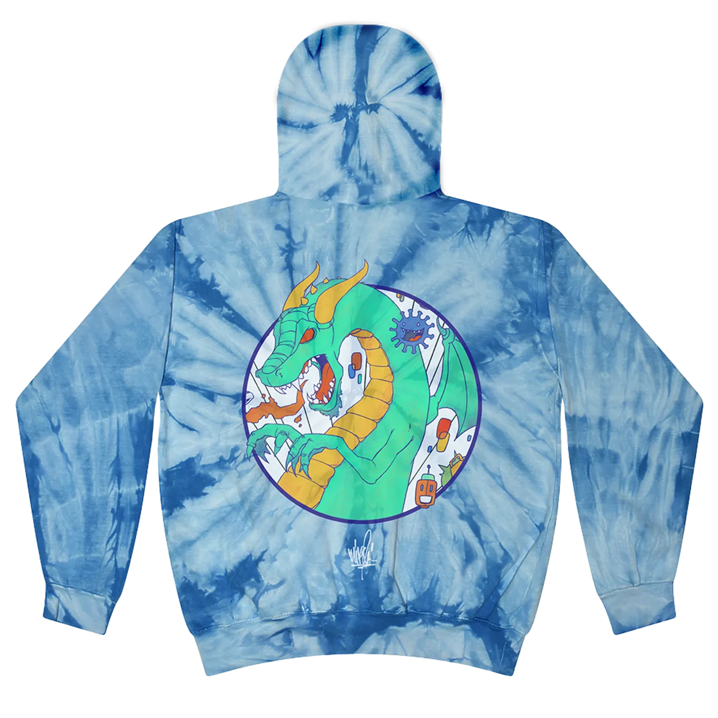 Mike Shinoda Dragon Circle Tie Dye Hoodie