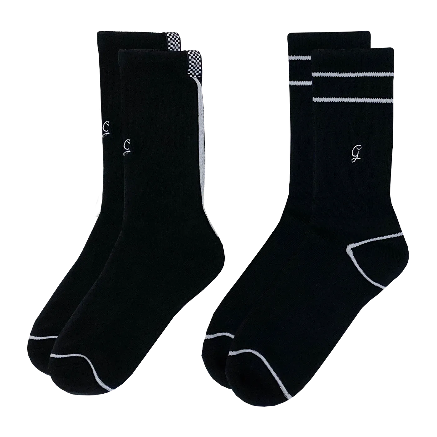 G-Eazy Gerald’s Essentials Thin & Vertical Striped Black Socks – 2 pack