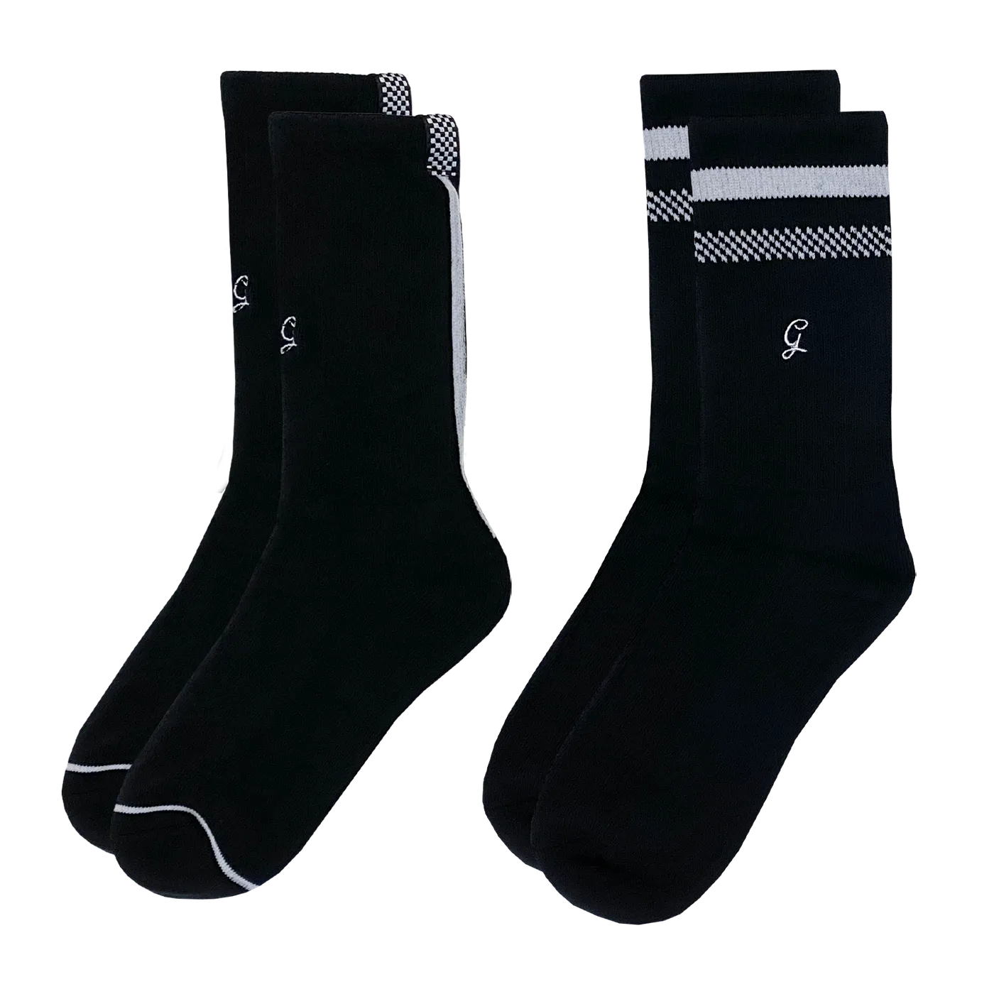 G-Eazy Gerald’s Essentials Thick & Vertical Striped Black Socks – 2 pack