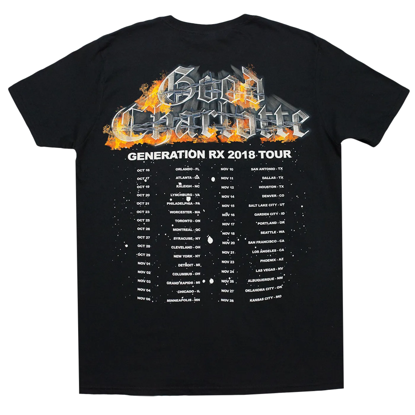 Good Charlotte Flames Tour Tee