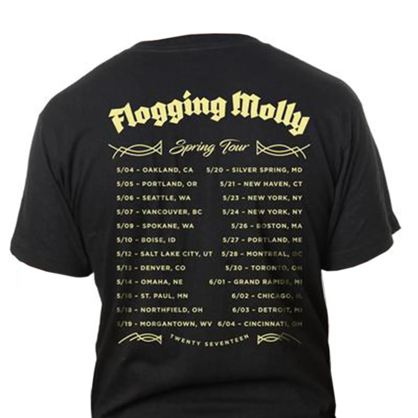 Flogging Molly Snake Head Tour Tee