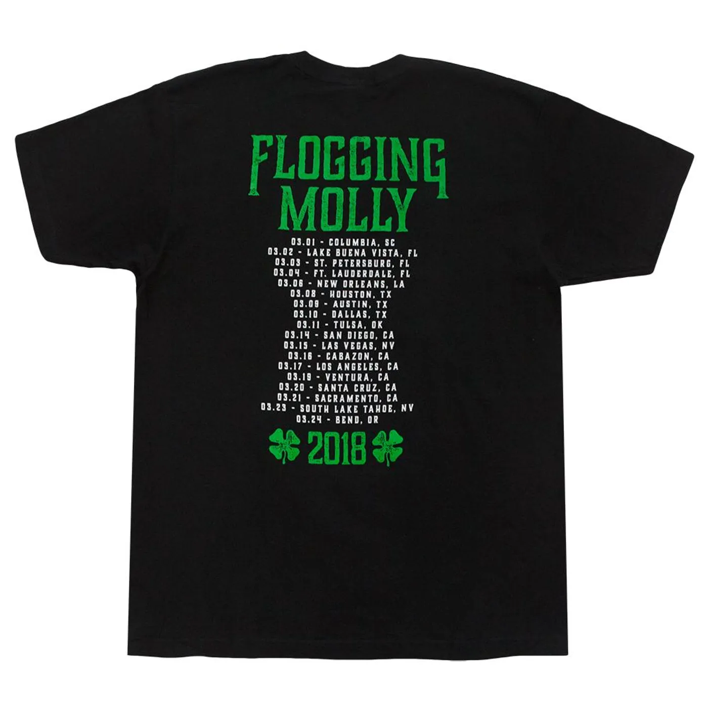 Flogging Molly Shamrock Tour Tee