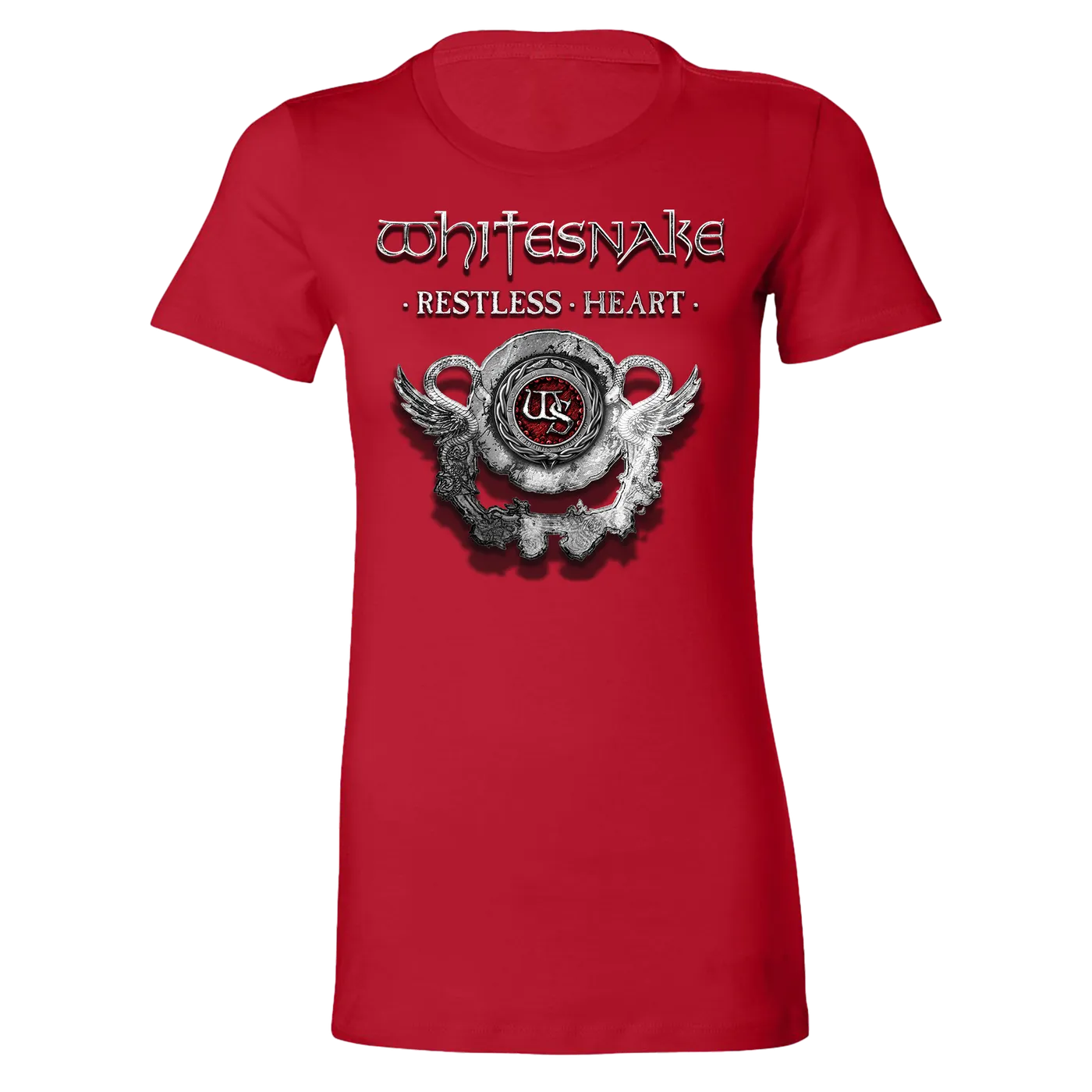 Whitesnake Restless Heart Red Ladies Tee