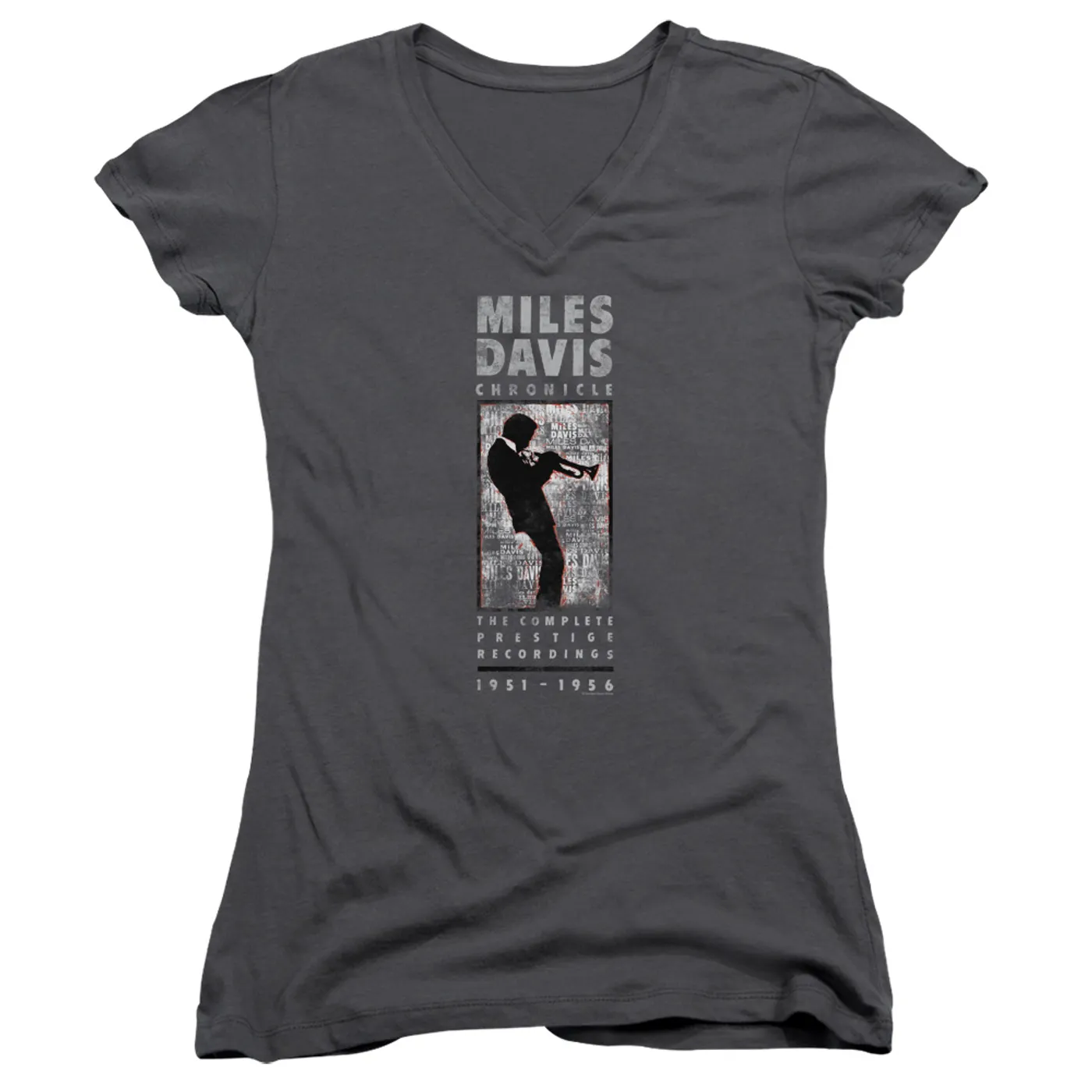 Miles Davis Junior's V-Neck Shirt | MILES SILHOUETTE Junior's Tee