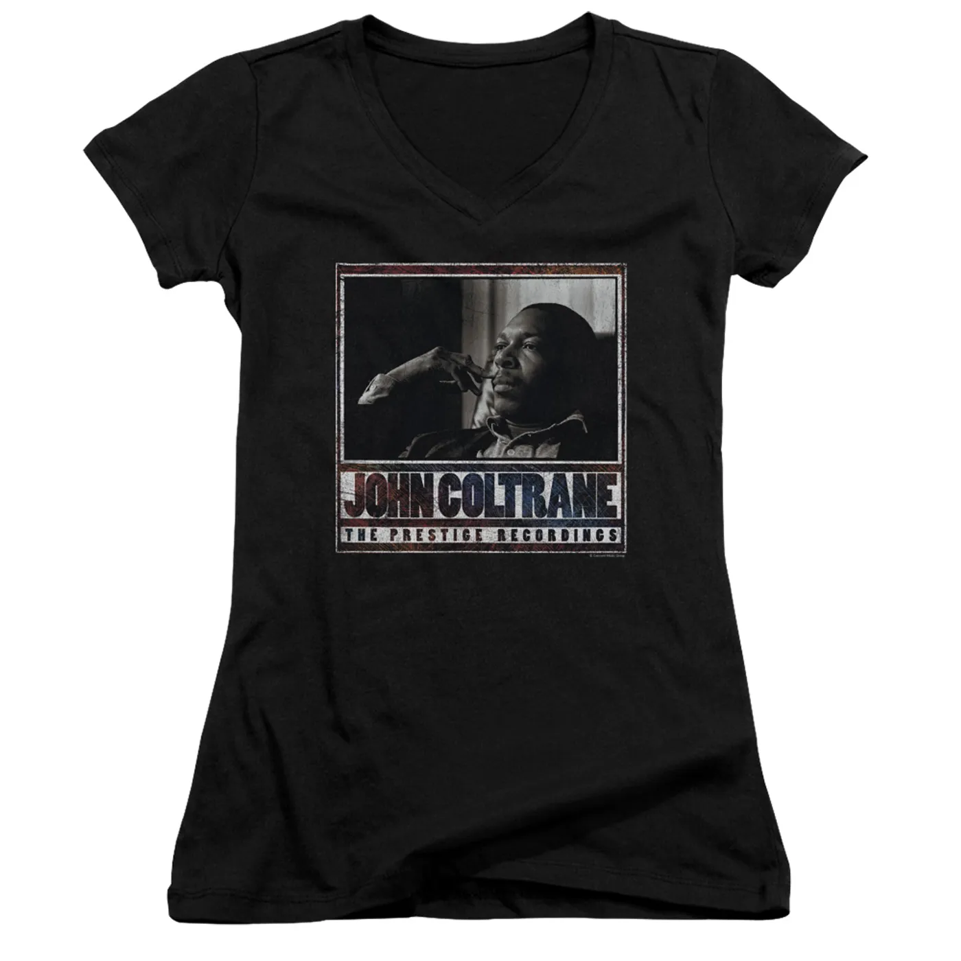 John Coltrane Junior's V-Neck Shirt | PRESTIGE RECORDINGS Junior's Tee