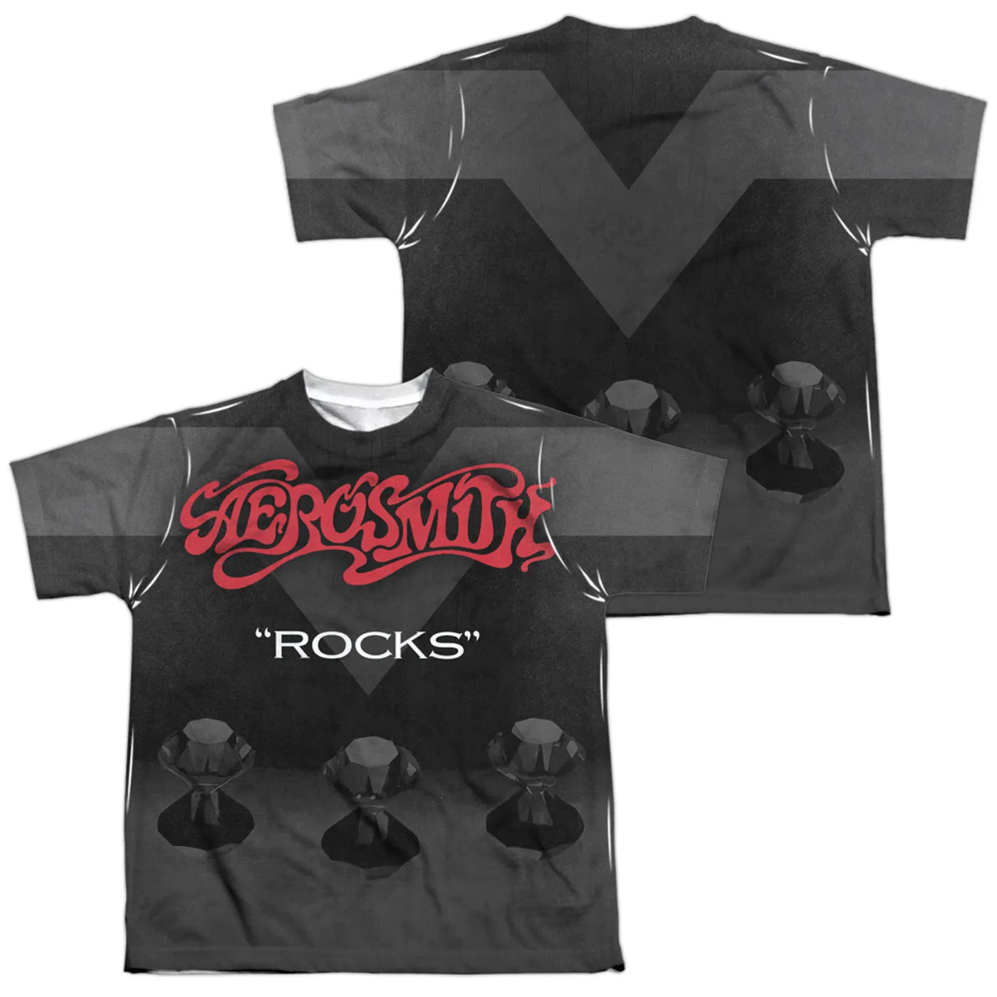 Aerosmith Youth Shirt | ROCKS (FRONT/BACK PRINT) Sublimated Tee