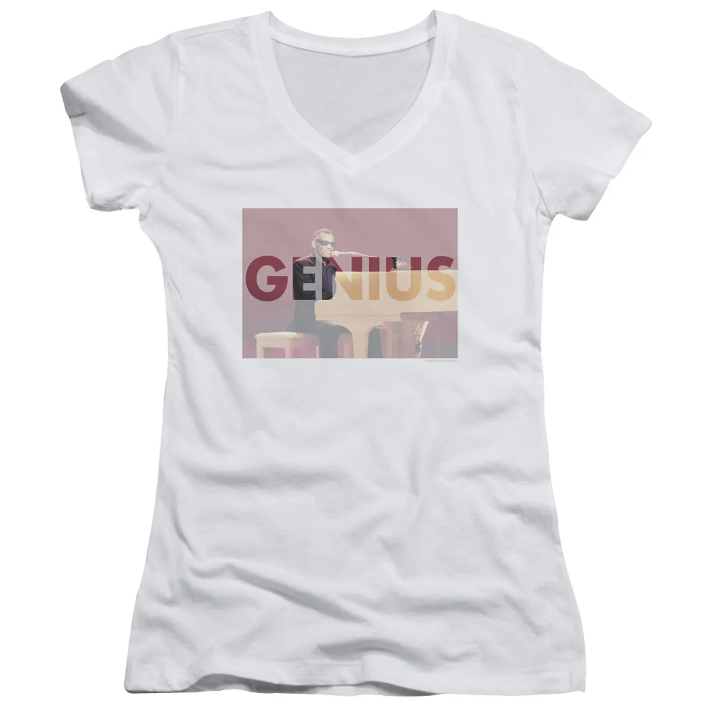 Ray Charles Junior's V-Neck Shirt | GENIUS KNOCKOUT Junior's Tee