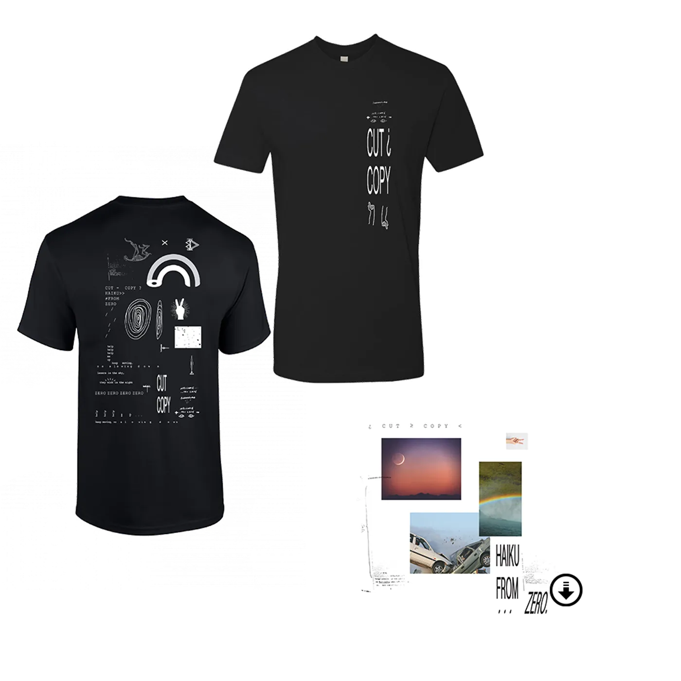 Cut Copy Haiku From Zero Digital Album + Black T-Shirt