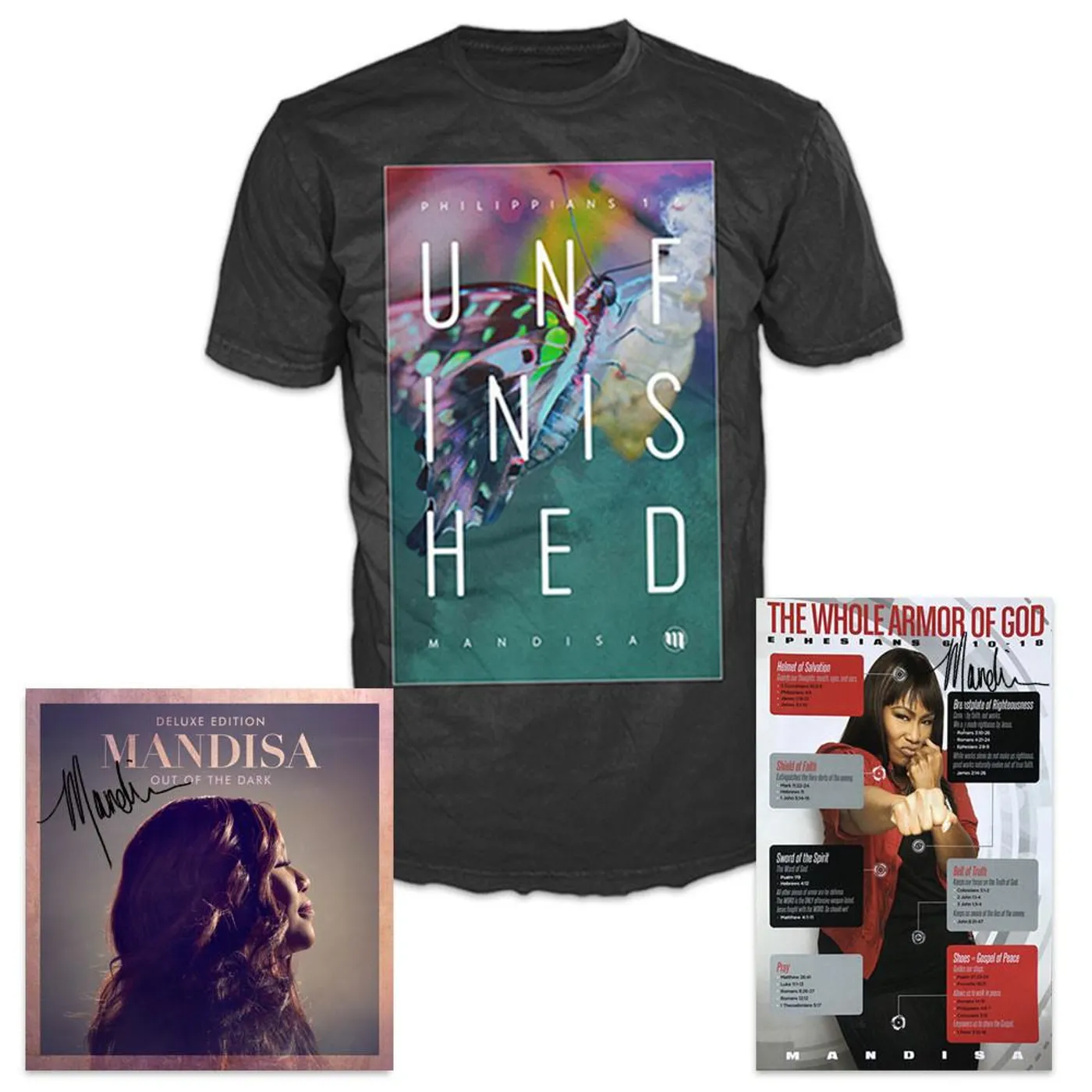 Mandisa Unfinished Black T-Shirt Bundle