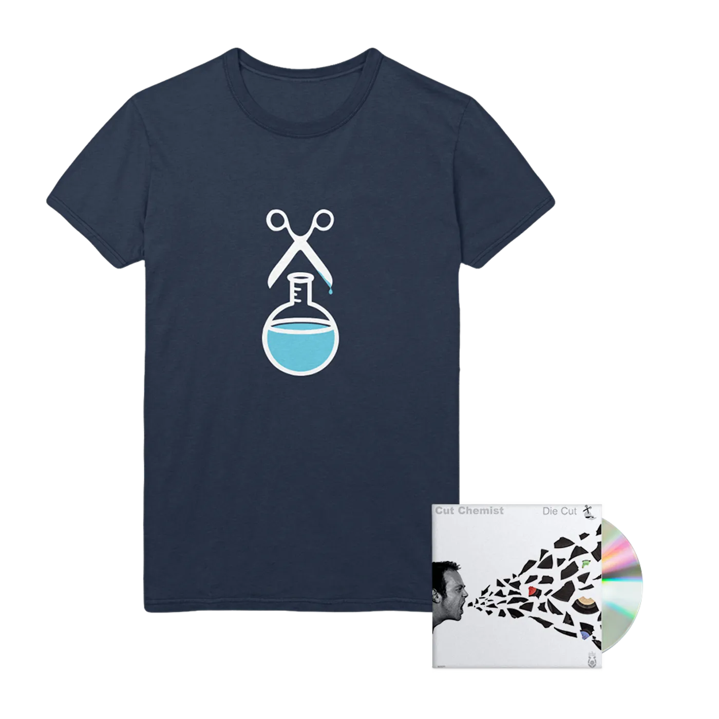Cut Chemist Logo T-Shirt + Die Cut CD Bundle
