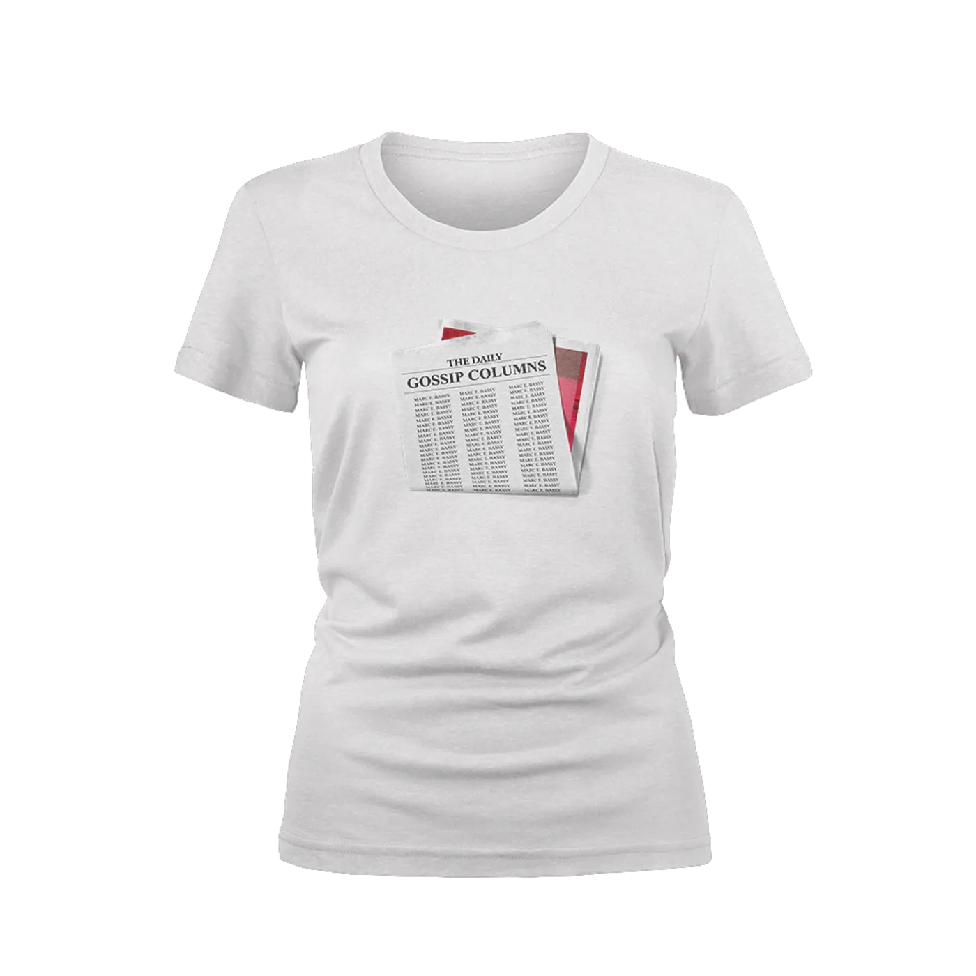 Marc E. Bassy Gossip Columns Women's Tee + Digital Album