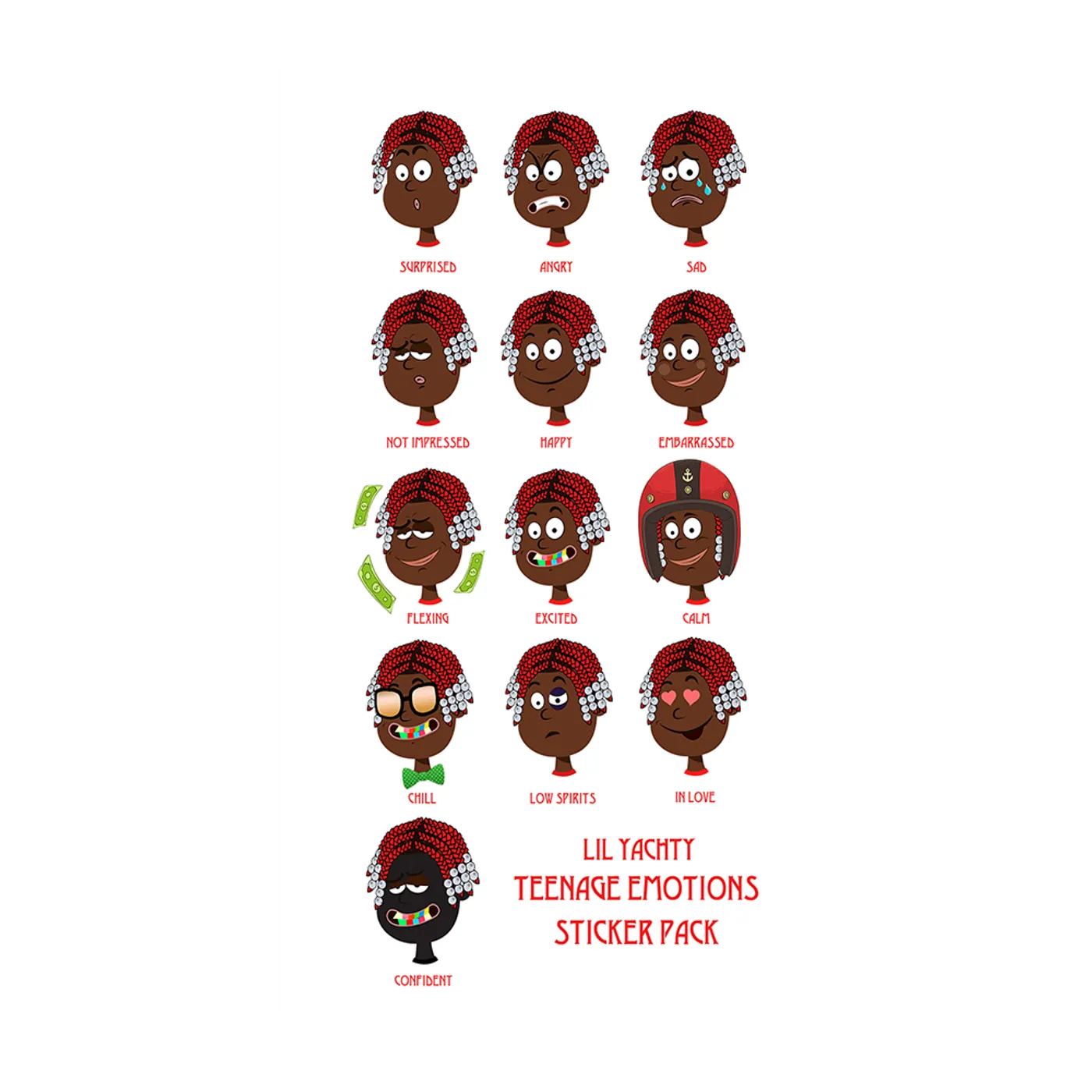Lil Yachty Teenage Emotions Sticker Pack