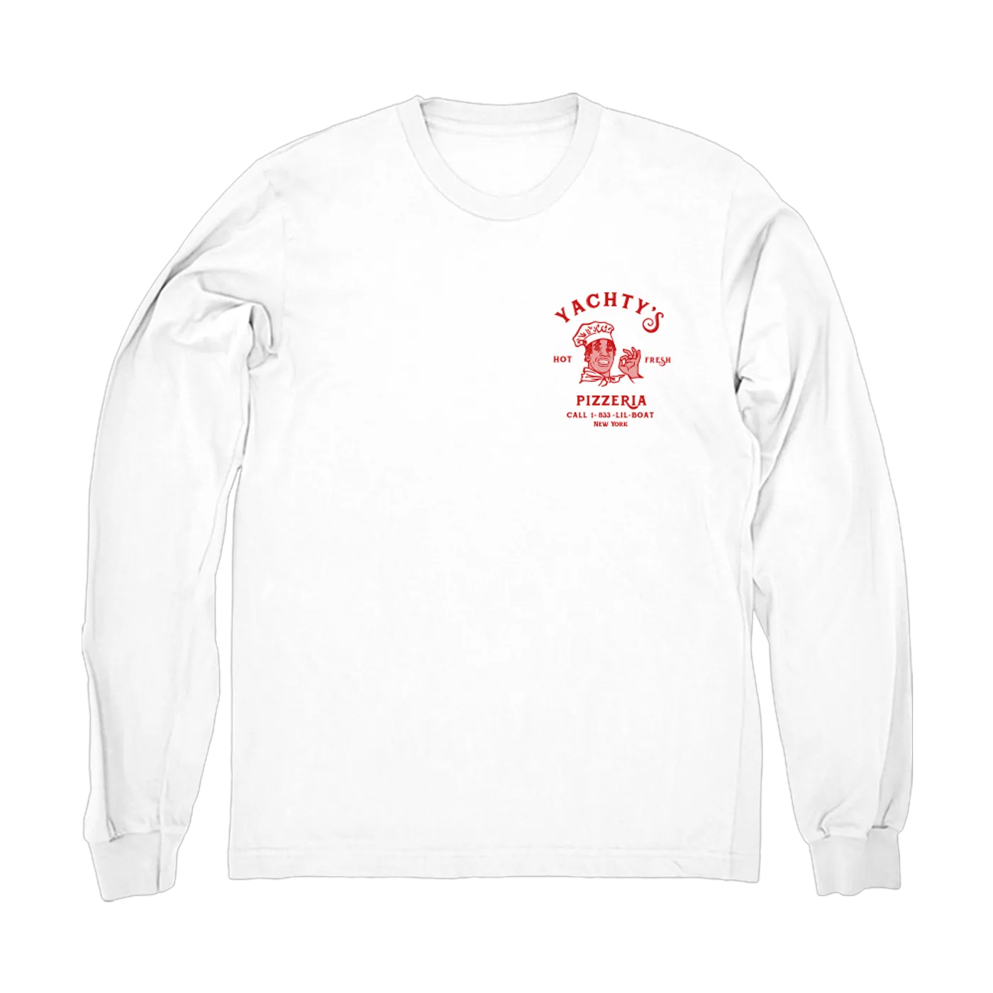 Lil Yachty Pizzeria White Longsleeve