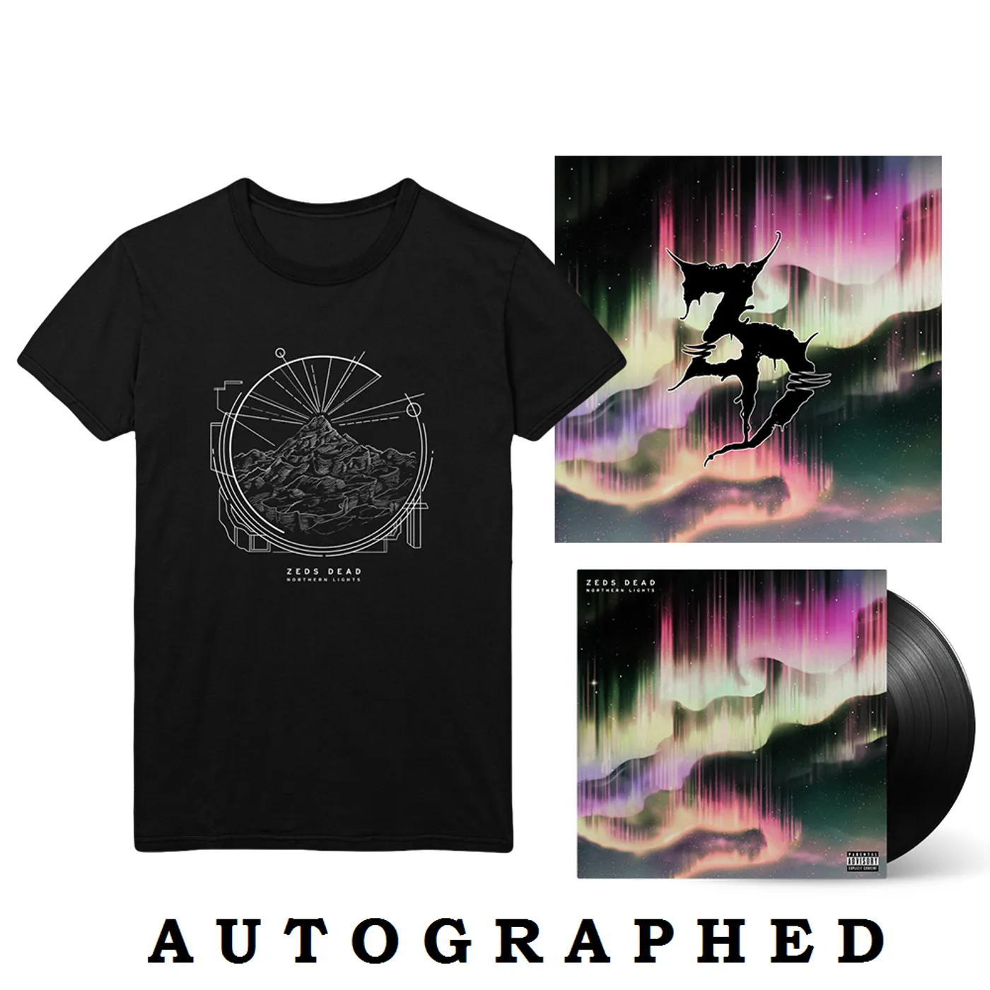 Zeds Dead Northern Lights LP + 12"x12" Litho + T-Shirt