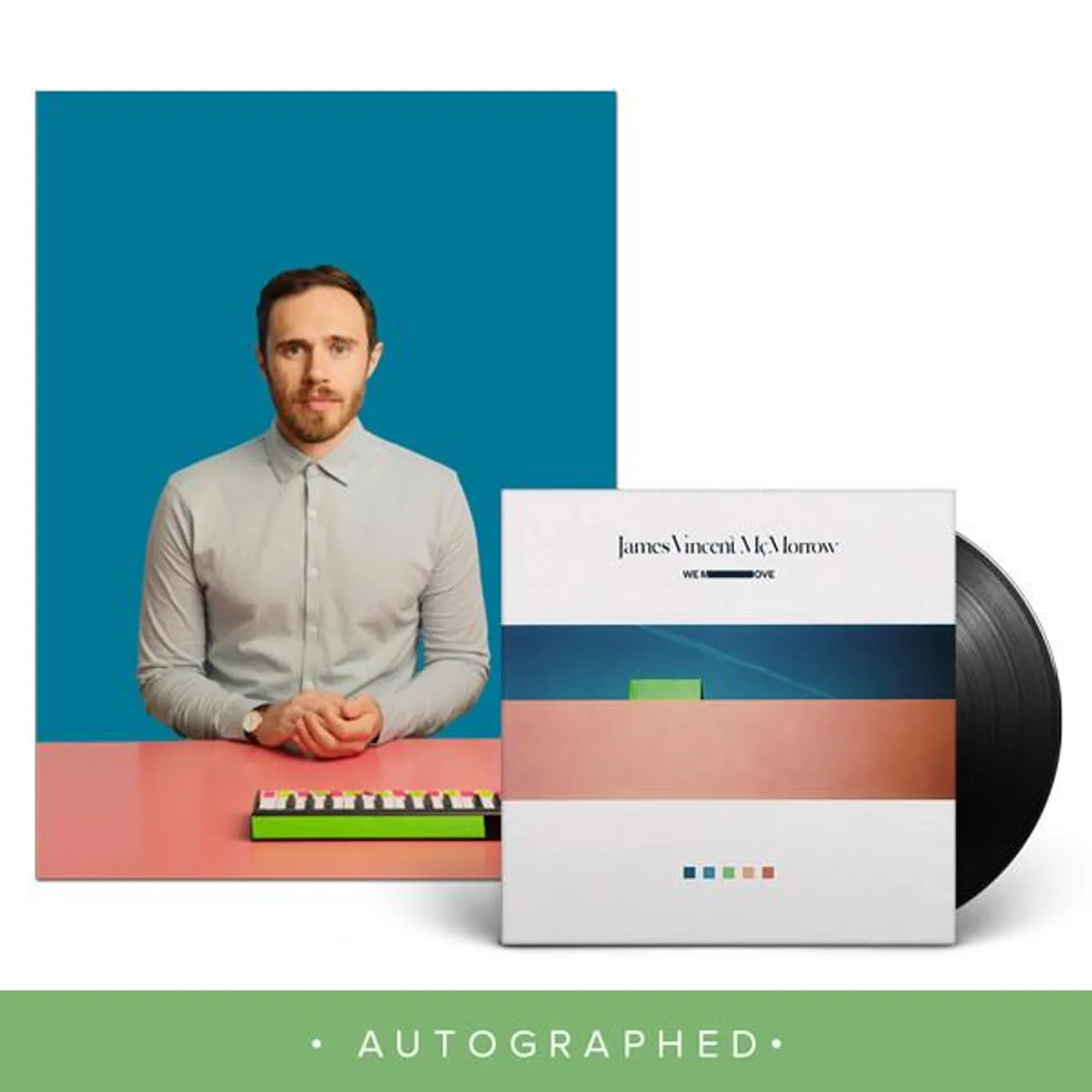 James Vincent McMorrow We Move LP + 12x12 Autographed litho (Vinyl)
