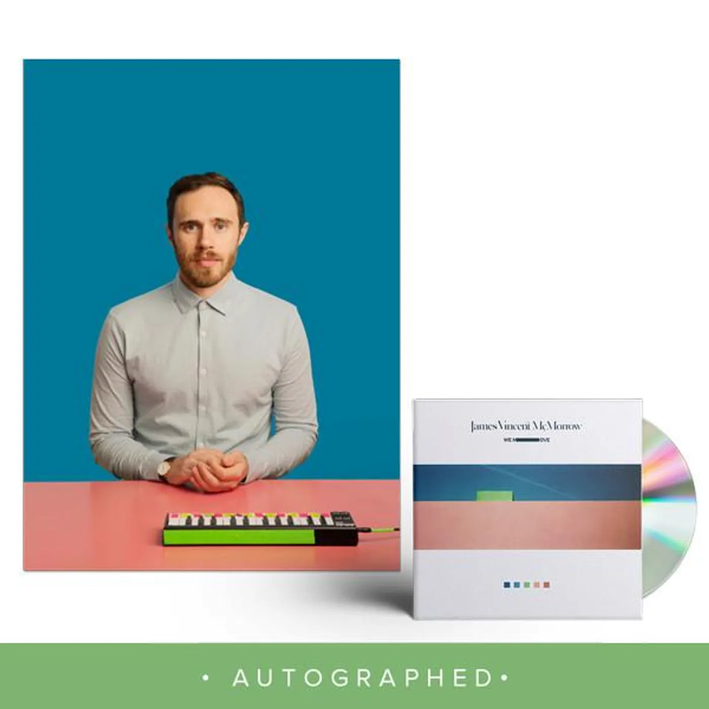 James Vincent McMorrow We Move CD + 12x12 Autographed litho