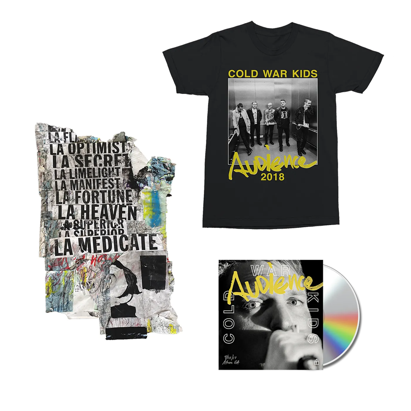 Cold War Kids Audience CD + Digital Album + T-Shirt + Signed Art Piece