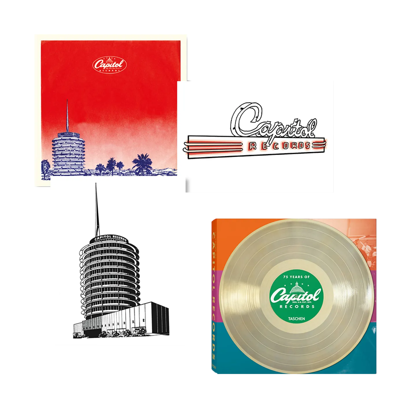 75 Years of Capitol Records Book + 3 Lithographs
