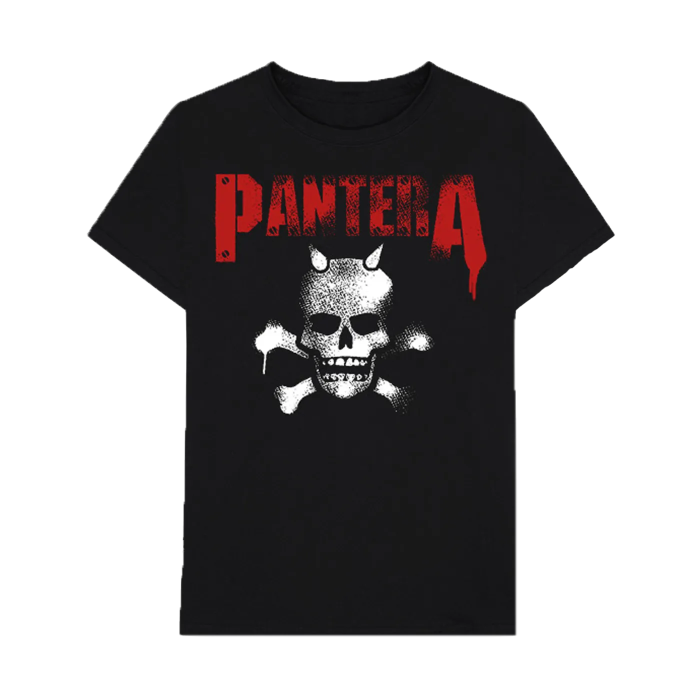 Pantera Horned Skull Stencil T-Shirt